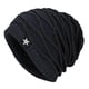 thumbnail image 1 of Gorro unisex de algodón con relieve azul y forro chiporro, 1 of 5