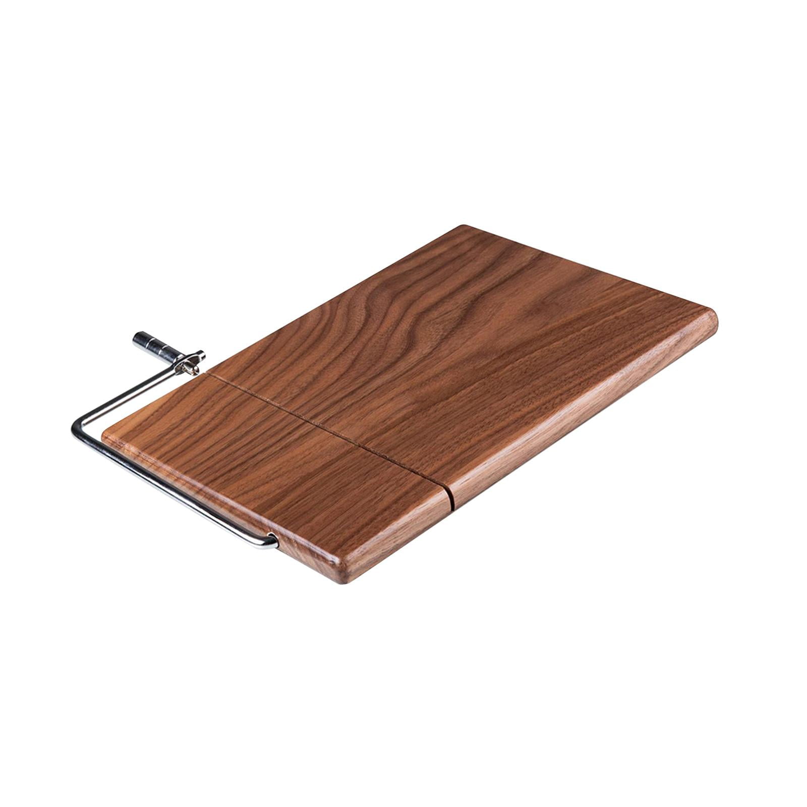 Magideal - Tabla Para Servir De Madera Con Rebanador De Queso Multiusos Con Alambre Duradero Cortador De Queso Artesanal Hecho A Mano Para Verduras Frutas Tofu