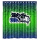 thumbnail image 1 of Cortina de ducha de los Seattle Seahawks con ganchos, tamaño 66 x 72 pulgadas, 1 of 3
