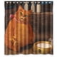 thumbnail image 1 of Cortina de ducha con diseño de animales y naturaleza, juego de cortinas de baño con ganchos, tamaño 60 x 72 pulgadas, 1 of 3