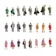 thumbnail image 2 of 24 Piezas De Figuras De Personas De Pie De Tren Modelo Pintado Escala HO (1 A 87) P87-12, 2 of 3