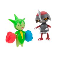 Ansaldo - Set 2 Figuras De Entre 5 A 8 Cm Pokémon - Roselia + Pawniard