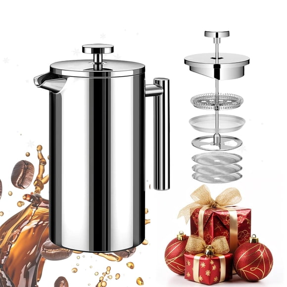 Prensa francesa WORBIC de 1 L de acero inoxidable de doble pared