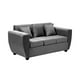 thumbnail image 2 of Sofa 3 Cuerpos Kansas Felpa-GRIS, 2 of 5