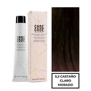 Care Code - Tintura Profesional Permanente 100Ml Castaño Claro Morado 5,2 + Oxigen 150 Ml 20 Vol