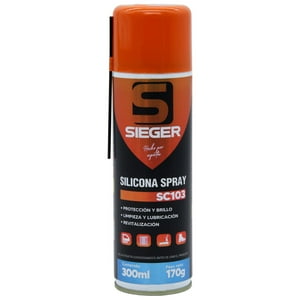 Silicona Spray Abrillantadora Y Lubricante 300Ml Sieger Naranja Claro