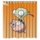 thumbnail image 1 of Cortina de ducha de baño con diseño de anime Invader Zim Gir Desert Sketch, con ganchos, tamaño 66 x 72 pulgadas, 1 of 3