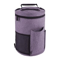 Magideal - Bolsa De Hombro Para Tejer, Bolsa Organizadora Para Tejer, Bolso Cilíndrico, Bolsa Portátil Para Guardar Hilo, Bolsa De Almacenamiento De Lana Para Gu Púrpura