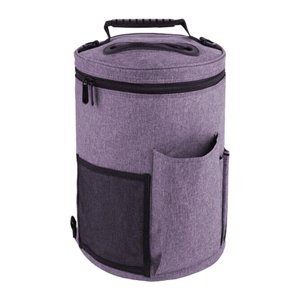 Magideal - Bolsa De Hombro Para Tejer, Bolsa Organizadora Para Tejer, Bolso Cilíndrico, Bolsa Portátil Para Guardar Hilo, Bolsa De Almacenamiento De Lana Para Gu Púrpura