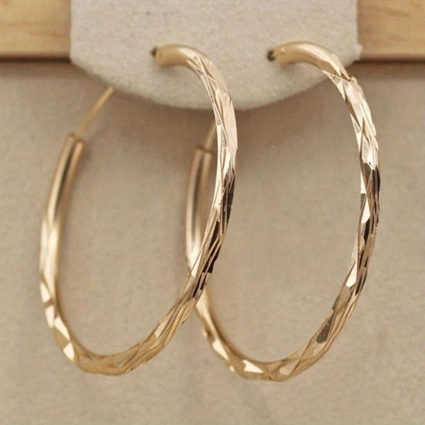 18K Gold Plated Hoop Huggie Earrings: Perfect for Women & Girls' Parties & Holidays!