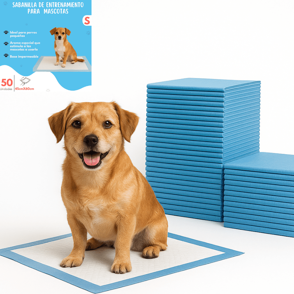 Telotenemos - 50 Pañales Sabanillas Entrenamiento Absorbentes Mascota Perros 60x45cm