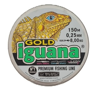 Balsax - Nylon Iguana Gold 0,25Mm 150Mtros 8Kg Jandar Gold Sinking