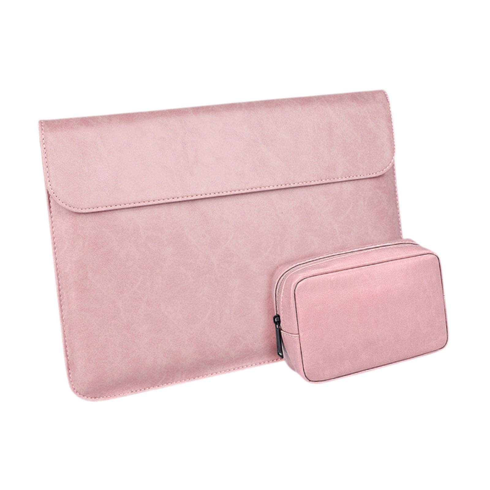 Magideal - Funda Para Portátil Con Funda De Piel Sintética, Funda Suave, Cierre A Presión Seguro, Diseño Ligero, Alfombrilla Antideslizante Para Ratón, Adecuada Rosa