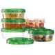 thumbnail image 1 of PLASTICPRO Set de 6 Recipientes de Almacenamiento de Alimentos con Tapa de Rosca Verde - 237 ml Reutilizables para Preparación de Comidas - Aptos para Congelador y Microondas - Plástico Verde, 1 of 8