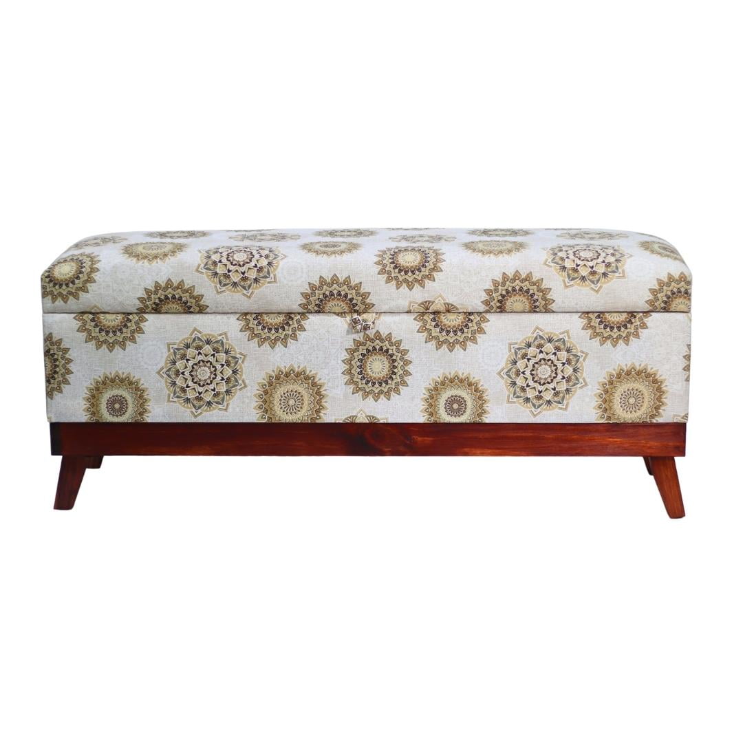 Máxima Design - Banqueta Incy Con Baúl Mándala Estrella 120x40x50