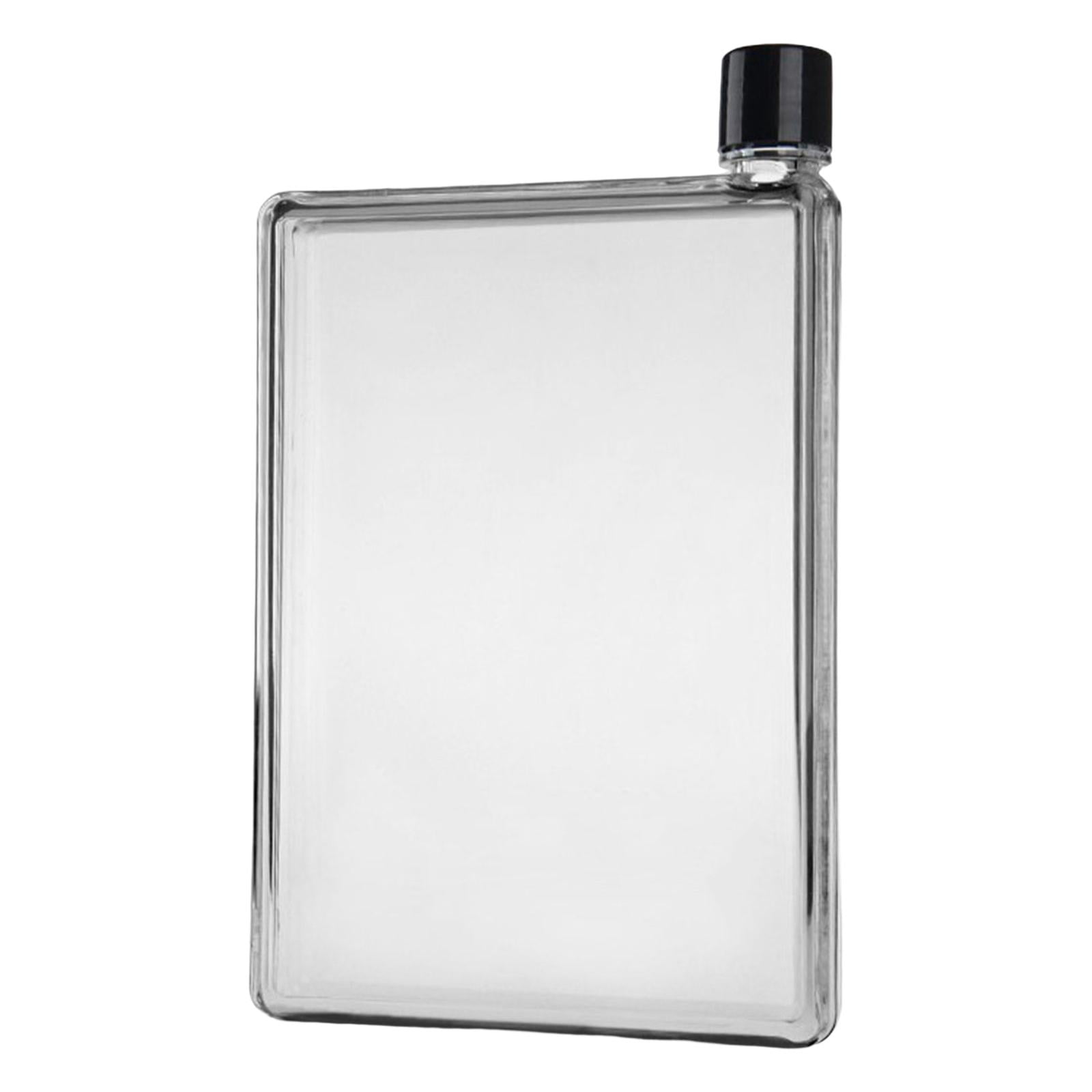 Magideal - Botella De Agua Plana Hervidor Transparente Resistente A Fugas Reutilizable Portátil Fácil De Llenar Botella De Bebida Taza De Agua Para Fitness Cicli 750ml