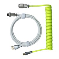 Magideal - Cable En , Cable De En Para Juegos De Carga Rápida, Funda Doble Con Enchufe De Aviación Diy, Para Mecánico , Verde Blanco