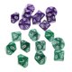 thumbnail image 3 of Dados De Diez Caras De 20 Piezas D10 Die Para D&D RPG Party Game Toy Green & Purple, 3 of 3