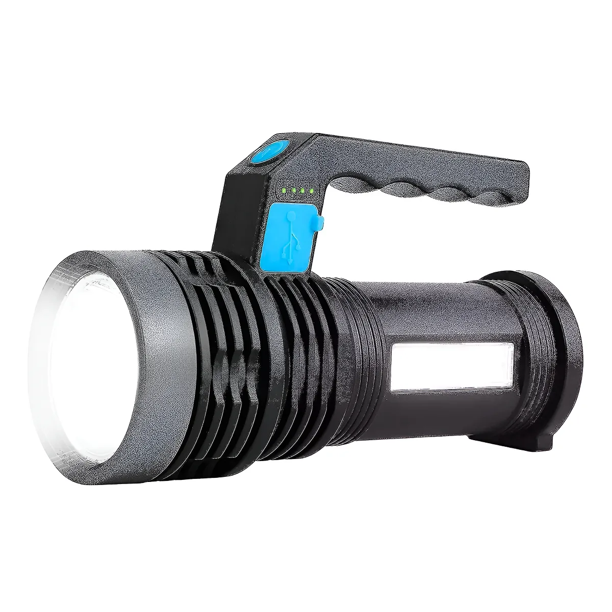 Genérico - Linterna Tactica Led Multifunción Recargable Blanco