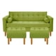 thumbnail image 1 of Sofa Retro 3c + 2 Pouf Felpa 04 Pistacho, 1 of 6
