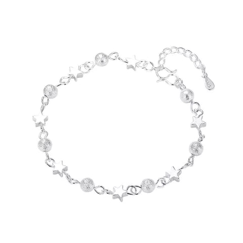 Prusia - Pulsera Estrellas Y Abalorios Circulares P.925