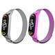 thumbnail image 1 of Juego de 2 Correas Magnéticas de Metal para Mi Band 7 6 5 4 3, Pulseras de Reloj Inteligente de Acero Inoxidable Ajustables, 1 of 7