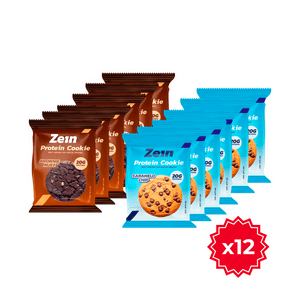 Zein - Pack X12 Galleton Protein Cookie 20Gr Proteina Mix 2 Sabores