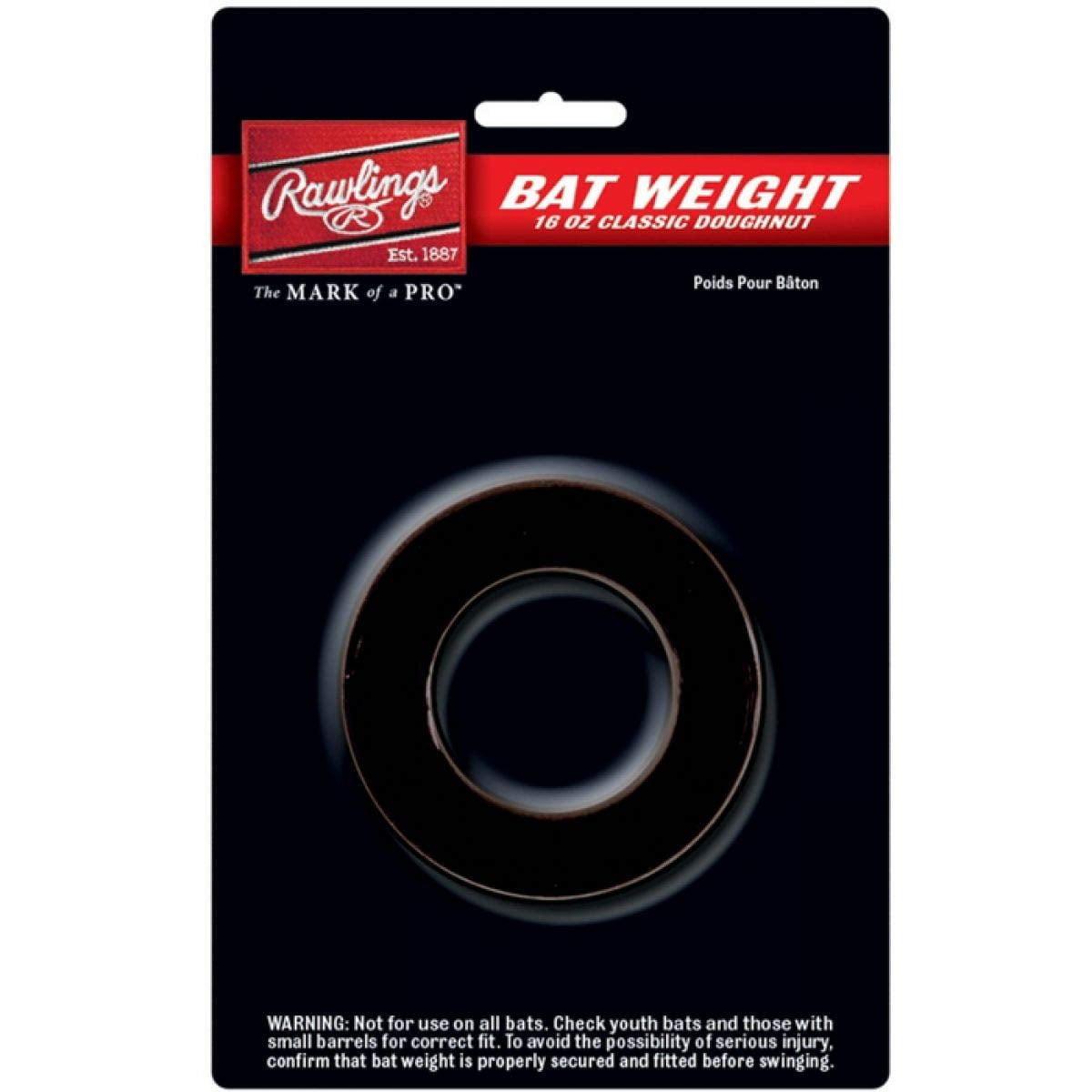 Rawlings Peso Para Bate De Béisbol Estilo Rosquilla 16 Oz