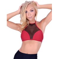 Samia - Bikini Estilo Sostén Con Transparencia Rojo L