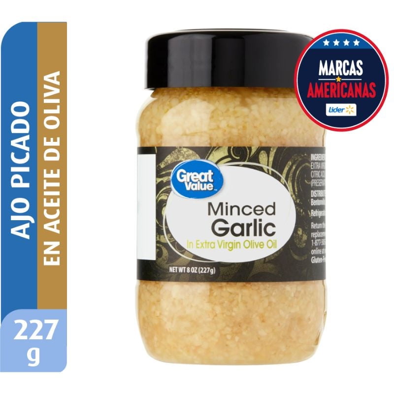 Ajo Picado En Aceite Frasco 227 g Great Value
