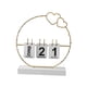 thumbnail image 1 of Calendario De Escritorio De San Valentín, Calendario Diario Perpetuo Con Tapa Para Escritorio, Mesa De Hogar, Base Blanca En Forma De Corazón, 1 of 5