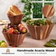 thumbnail image 2 of Juego de ensaladeras Woodenhouse de madera con diseño ondulado, 3 tamaños, 2 of 8