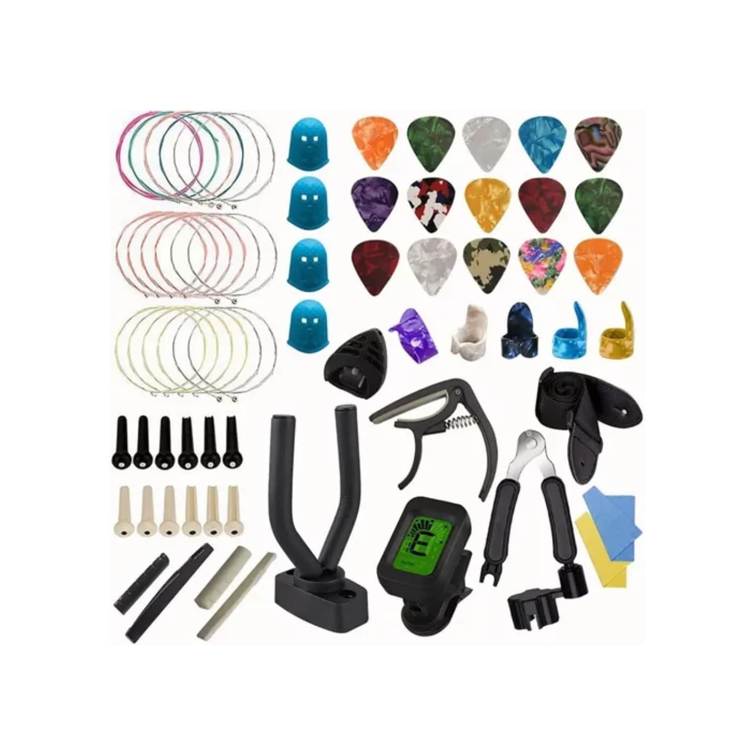 Importclick - Kit 66 Accesorios Guitarra Acústica Cuerdas