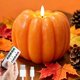 thumbnail image 1 of Vela LED de Calabaza Recargable JMTONE 300 h con Control Remoto, 1 of 8
