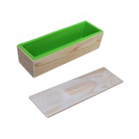 Bothyi - Molde Rectangular De Silicona Con Forma De Caja De Madera, Molde Para Jabón De Silicona Para Manualidades Diy, Color Verde