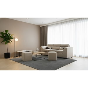 Fancy Hogar - Sofa Pufa 3 Cuerpos 2 Puff