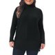 thumbnail image 1 of Agnes Orinda Suéter de Cuello Alto para Mujer de Talla Grande Ajuste Ceñido Manga Larga Tejido Suelto Cómodo Suéter de Otoño Invierno 3X Negro, 1 of 6