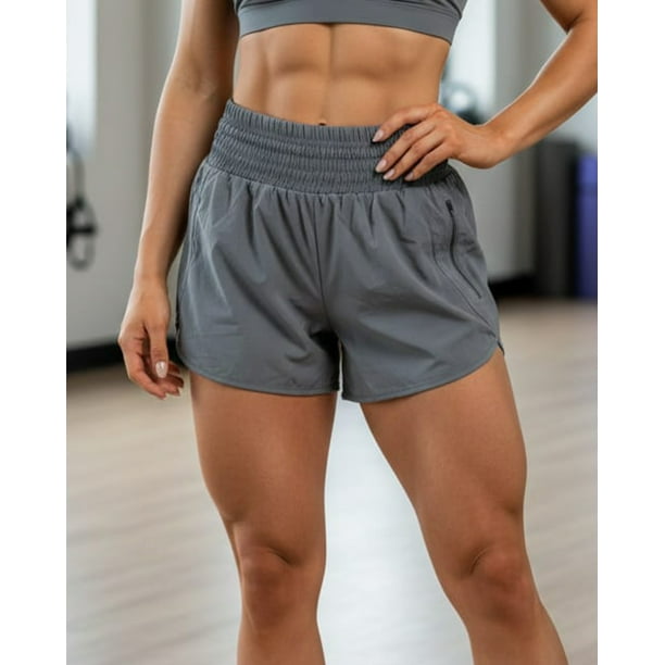 Calza corta Mujer doble bolsillo fitness
