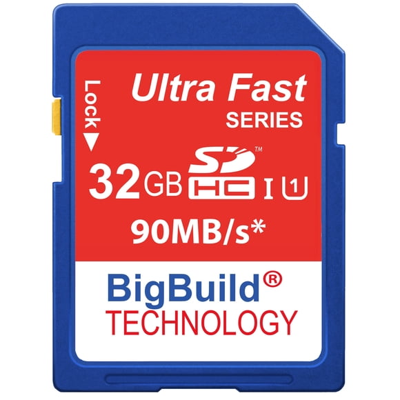 Tarjeta de Memoria BigBuild Technology 32 GB 90 MB/s Clase 10