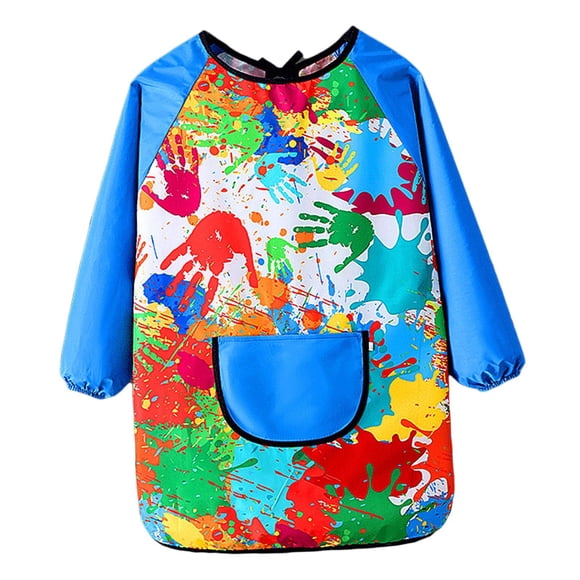 Delantal de pintura Art Smock para niños, babero suave resistente al agua para el hogar, delantal de pintura de artista para hornear, alimentar a niño Estilo B L