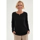 thumbnail image 1 of Polera Mujer Lisa Manga Roll Up Negro, 1 of 4