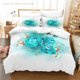 thumbnail image 1 of x2419 Bed SheetsBlue Flower Duvet Cover Set, Fashion Bedding Set, Soft Comfortable Breathable Duvet Cover, For Bedroom Guest Room Decor 3-Piece Bedding Set (1 Duvet Cover + 2 Pillow Shams) nj2419, 1 of 5