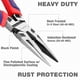 thumbnail image 4 of Alicates de punta fina WORKPRO Premium de 20 cm con cortador de alambre W031269, 4 of 6