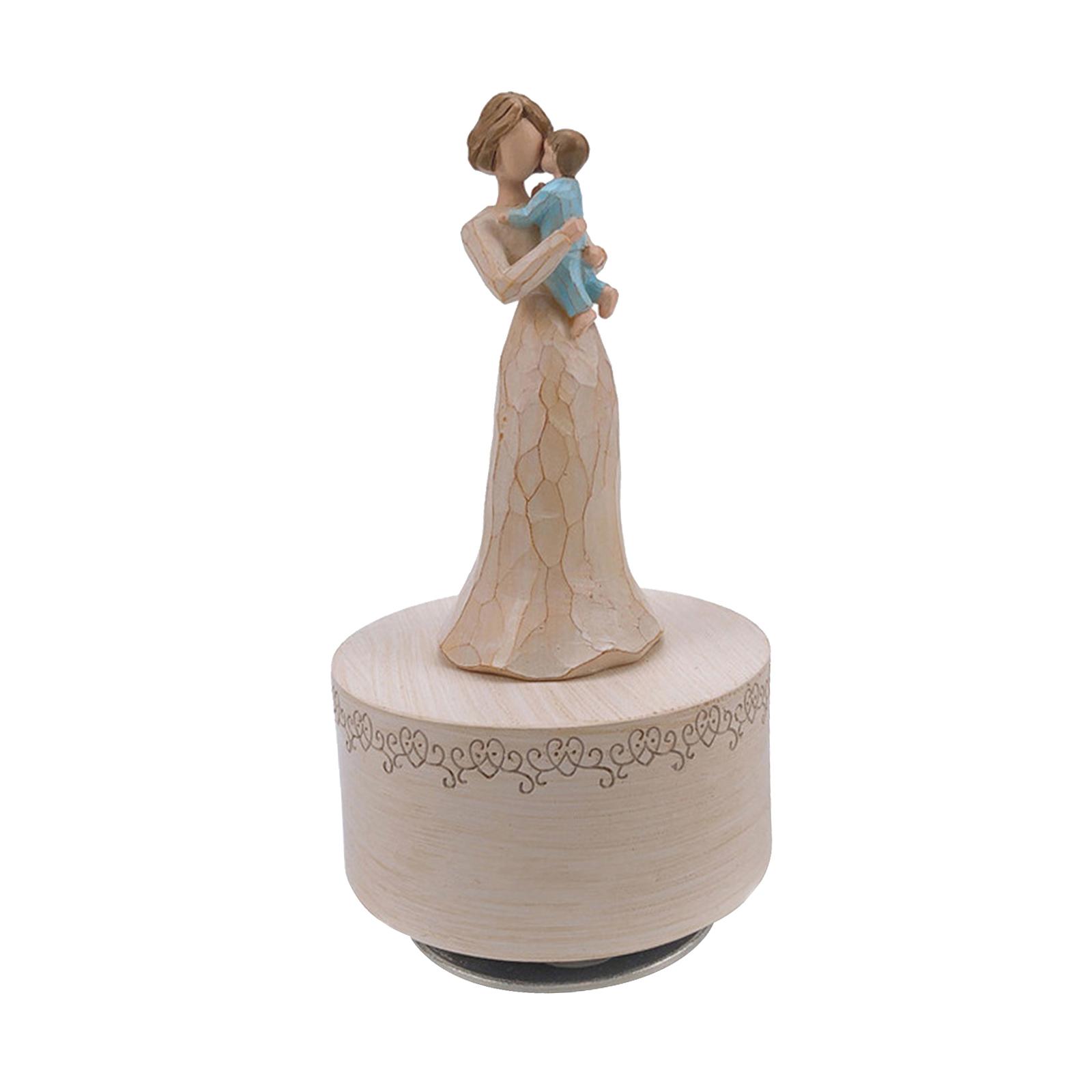 Magideal - Regalo Del Día De La Madre Caja De Música Caja De Música De Resina Figura Musical Con Forma Divertida Regalos Día De La Madre Día De Acción De Gracias Madre Y Bebe
