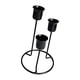 thumbnail image 4 of Portavelas Cónicos Candelabro De Metal De 3 Brazos Para Mesa Negro, 4 of 5