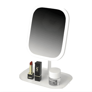 Irm - Espejo Blanco De Maquillaje Luz Led Ajustable 3 Tonos Recargable Usb