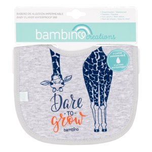 Bambino Babero De Algodon Impermeable Jirafa Azul