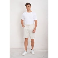 Likeshop - Short Hombre Bermuda Calce Holgado Tipo Lino Pantalon Corto 7144