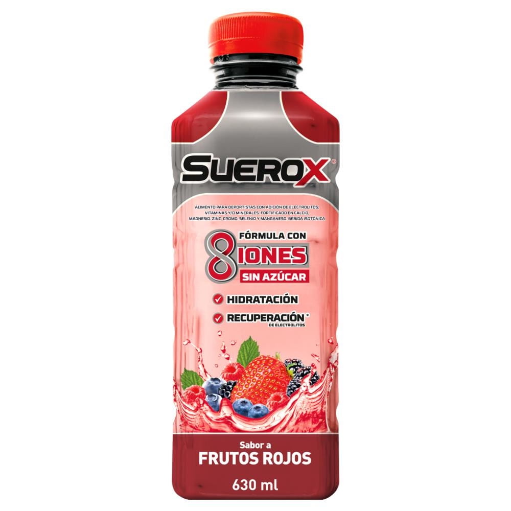 Bebida Hidratante Frutos Rojos Botella 630 ml Suerox