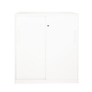 Form Office - Gabinete Oficina Alto Metálico Con Puertas Blanco